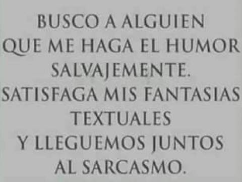 ME PREGUNTARON QUE BUSCO.....