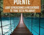 PUENTE ¿Qué sensaciones o re ..: Puente, una alternativa que se presenta una vez o tal vez muchas veces en la vida
Depende de cada uno comenzar a cruzarlo para encontrarnos al final con lo desconoc PUENTE ¿Qué sensaciones o re ..: Puente, una alternativa que se presenta una vez o tal vez muchas veces en la vida
Depende de cada uno comenzar a cruzarlo para encontrarnos al final con lo desconoc
