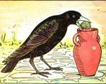El cuervo y la jarra:(moraleja ..: Un tanto bote este cuervo. Si en vez de piedras ponía limones, se tomaba una rica limonada