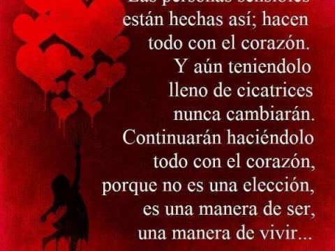 Las personas sensibles...