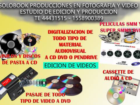 VIDEOS VHS A DVD o pendrive o rigido, conversion videos vhs
