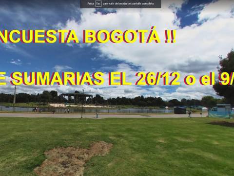 Encuesta Bogotá Salida 26/12 o 9/1 en Parque Simon Bolivar