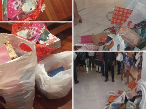 ¡Felices por los juguetes recibidos!