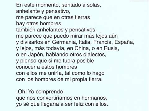 WALT WHITMAN - EN ESTE MOMENTO
