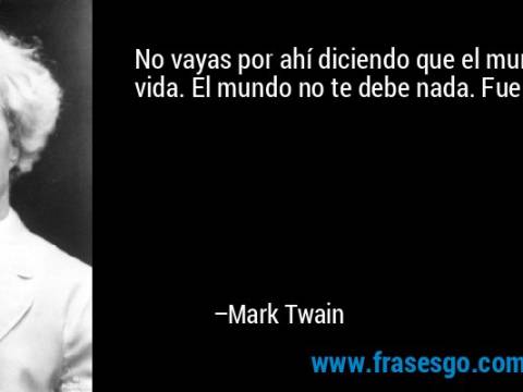 El mundo No nos debe nada
