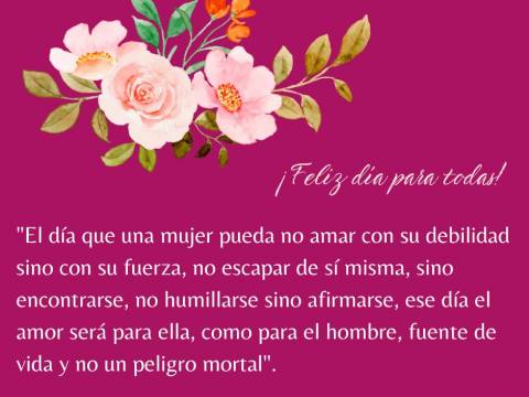 Mi homenaje a todas nosotras.