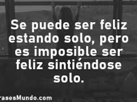 NO ES LO MISMO ESTAR SOLO QUE SENTIRSE SOLO