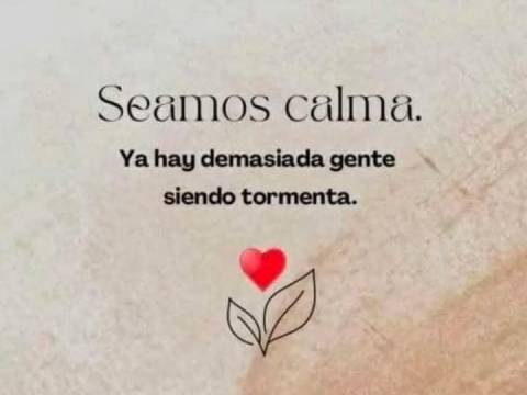 Seamos calma...