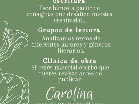 Taller de escritura, lectura y clínica de obra
