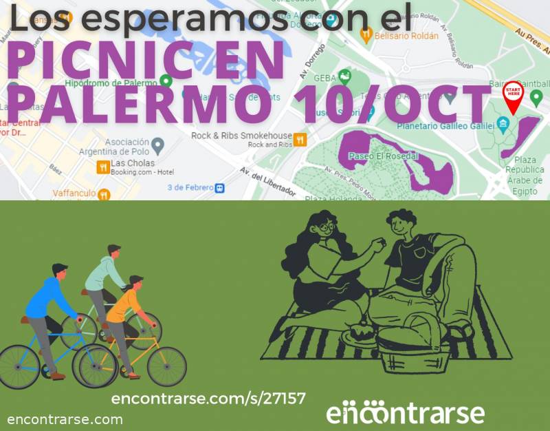 Encuentro : Picnic en Palermo  - Conectado con la bicicleteada x los 4 lagos  