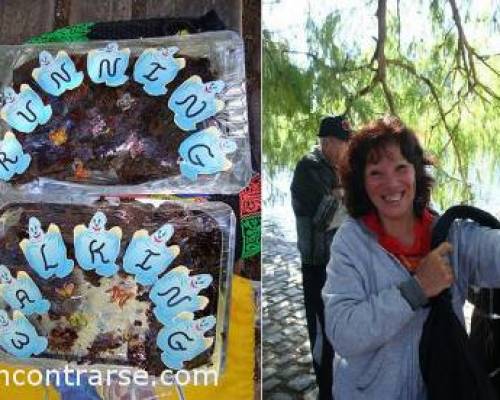 Teresa y unos dulces con el nombre del Team, todo un trabajo artesanal. Sabroso e ingenioso. :Encuentro Grupal PALERMO..... DONDE PERTENECER TIENE SUS PRIVILEGIOS..!!!