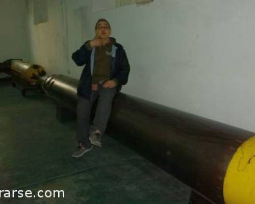 Marcelo y algunos torpedos del Museo Naval. Si en el 