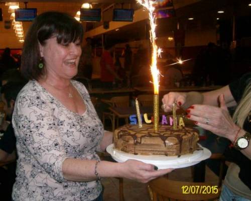 Se nota tu emoción Su! Torta hecha con mucho cariño!!! :Encuentro Grupal Venite a jugar Bowling y a festejar el cumple de Melanie256!!!