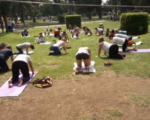 16031 22 En el feriado...Yoga gratis en plaza Arenales