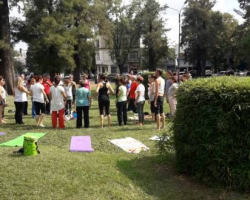 16031 26 En el feriado...Yoga gratis en plaza Arenales