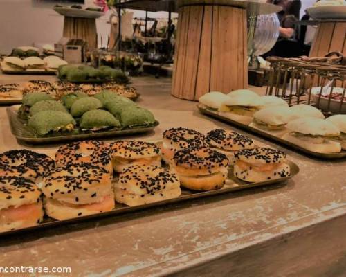 Las rosquitas de primer plano eran de salmòn rosado , los pancitos verdes de berenjenas y los blancos de  guacamole  :Encuentro Grupal FIESTA DE LA PRIMAVERA !!!! SEGUNDA PARTE !!!