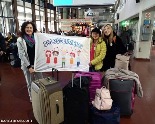 Saliendo desde Retiro con las cuatro valijas cargadas de donaciones!!!! :Encuentro Grupal Volvemos a la escuelita de V. Ocampo, Sta Fe