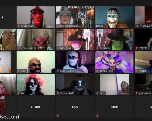 Qué espectaculares todos !! Los felicito por las máscaras y maquillajes halloweenenses !! 👏🏼😂    :Encuentro Grupal HALLOWEEN, festejo de Brujos, brujas y skeletors