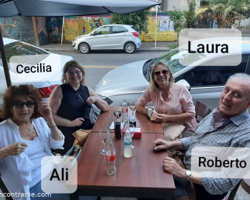Muy linda charla, gracias Ali, Laura y Roberto por compartir este encuentro.  :Encuentro Grupal Café al sol en Olegario. Belgrano R.