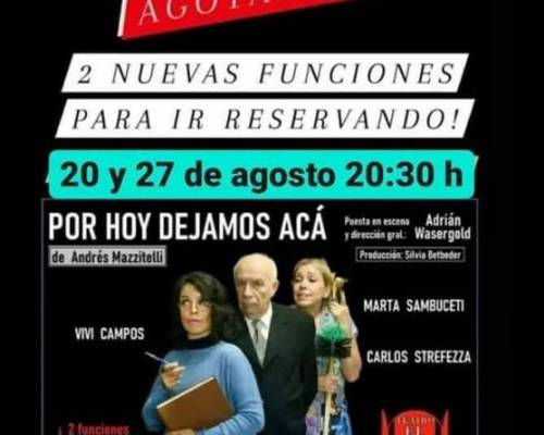 26303 10 POR HOY DEJAMOS ACÁ  ¡¡ ENTRADAS AGOTADAS !!