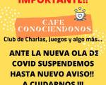 SEGUIMOS TODO EL VERANO!! CAFÉ CONOCIÉNDONOS, CLUB DE CHARLA, JUEGOS Y ALGO MAS... : Gracias @SUALEGRE2016 por avisar! Que todo se arregle prontito.!!
