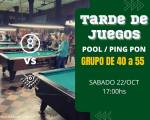 Tarde De Juegos-´Pool/Ping-Pong y mas -Grupo 40/55  : Gracias Franco, se juntaron al final?