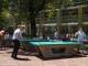 Ping pong en Caballito : Ante la probabilidad de lluvia se levanta la salida.