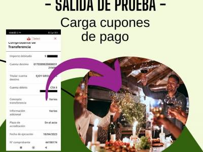 Encuentro : Salida de prueba, Nueva funcionalidad cupones de pago 