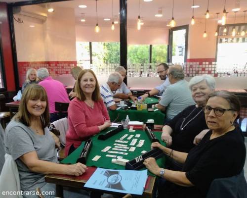 Bien ellas siempre presentes: Gladys, Fanny, Noe y Chabela :Encuentro Grupal Jugamos al RUMMY en Monte Castro