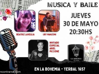 Encuentro "NOCHE DE MUSICA Y BAILE EN LA BOHEMIA CAFE CONCER