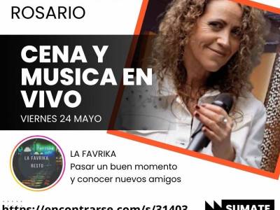 Encuentro ROSARIO Cena y Música en vivo con - Gaby Pierucci