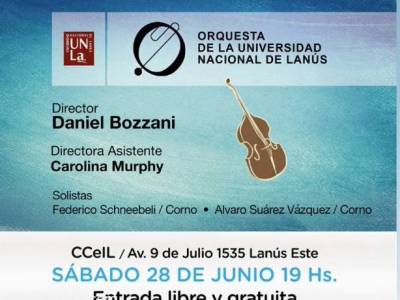 Encuentro : CICLO DE GRANDES CONCIERTOS - ORQUESTA DE LA UNIVERSIDAD DE LANUS  
