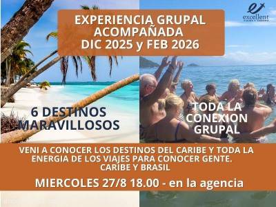 Encuentro  Experiencias Grupales, veni a conocer la agencia 