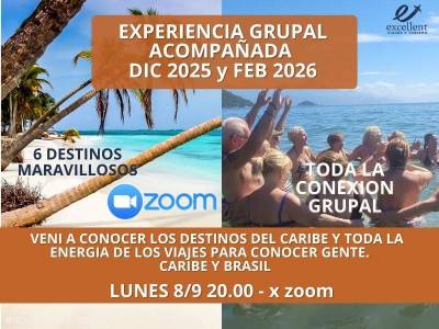 Encuentro Zoom Experiencia Grupal CARIBE y BRASIL