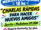 LLEGO LA PRIMAVERA Y LO FESTEJAMOS CON “CHARLAS RÁPIDAS PARA HACER NUEVOS AMIGOS”  EL MIERCOLES 23 DE SEPTIEMBRE a las 18 hs.. EN KENTUCKY.. Te proponemos  charlar con gente nueva, de a dos por m