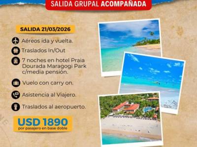 Encuentro : Viajá a Maragogi! Viví una experiencia increíble. 