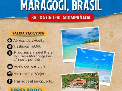 Encuentro : Viajá a Maragogi! Viví una experiencia increíble. 
