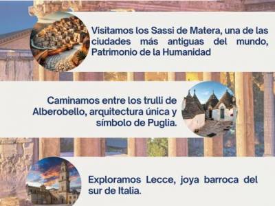 Encuentro : EXPERIENCIA GRUPAL ITALIA 2026 - Calabria, Puglia, Costa Amalfitana y Roma 