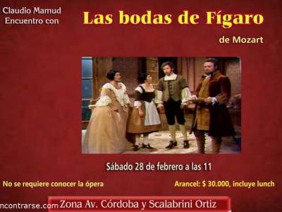 Encuentro : Encuentro con la ópera de Mozart "Las bodas de Fígaro" 