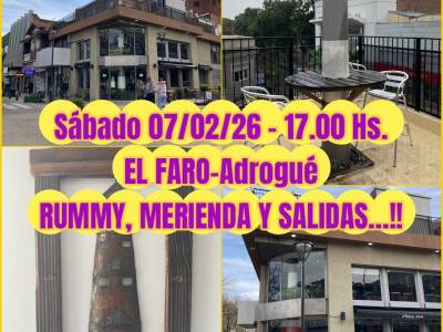 Encuentro : RUMMY, MERIENDA Y SALIDAS...!! 