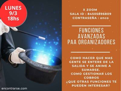 Encuentro Funciones avanzadas para organizadores