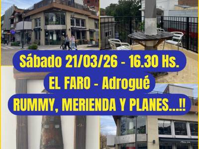 Encuentro : RUMMY, MERIENDA Y PLANES...!! 