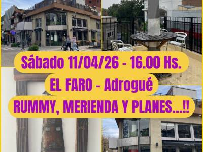 Encuentro : RUMMY, MERIENDA Y PLANES...!! 