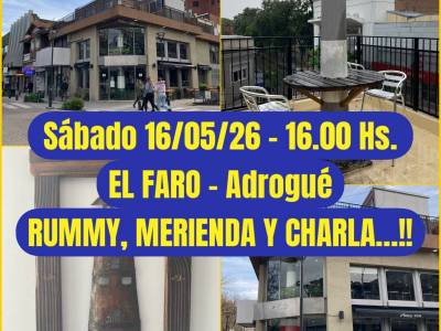 Encuentro : RUMMY, MERIENDA Y CHARLA...!! 