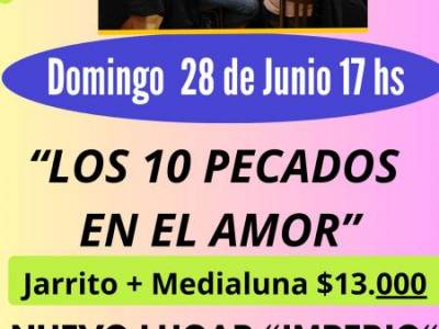 Encuentro : “LOS 10 PECADOS QUE COMETEMOS EN EL AMOR” - Café Conociéndonos, charlas, amigos y algo mas... 