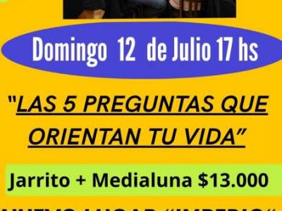 Encuentro : “LAS 5 PREGUNTAS QUE ORIENTAN EL TU VIDA” - Café Conociéndonos, charlas, amigos y algo mas... 