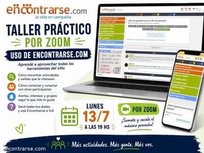 Encuentro Taller práctico por zoom - uso de Encontrarse y t