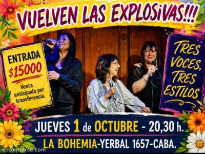 Encuentro : A PURO SHOW CON SANDRA , NANCY Y BETITA  !!! 