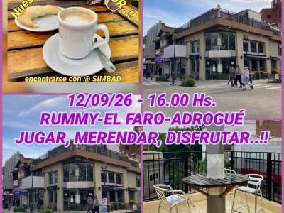 Encuentro : RUMMY en EL FARO, A JUGAR, MERENDAR Y DISFRUTAR...  