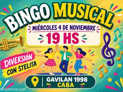 Encuentro :  ¡GRAN BINGO MUSICAL!     ESPECIAL @STELITA  